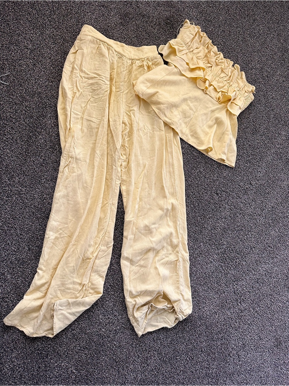 Sienna Sky Pale Yellow Smocked Two-Piece Set